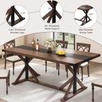 71-Inch Rectangular Dining Table for 6 People