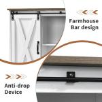 Farmhouse Coffee Bar Cabinet with Sliding Doors