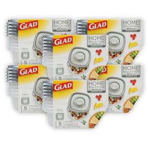 GladWare Medium Square Food Storage Containers, 5 Count