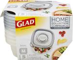 GladWare Medium Square Food Storage Containers, 5 Count