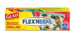 Glad FLEX'NTSEAL Food Storage Bags, Large - 35 Count