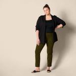 Women's Slim-Fit Half Sleeve Square Neck T-Shirt