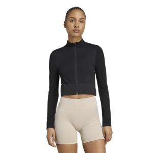 adidas Women's Black Knit Full-Zip Sweatshirt