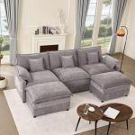 GOSUHI 108" U-Shaped Modular Sectional Sofa