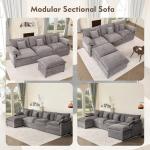 GOSUHI 108" U-Shaped Modular Sectional Sofa
