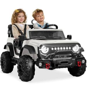 Kids 24V 2-Seater Electric Ride On Car - White