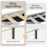 Yaheetech Upholstered Queen Bed Frame with Slats