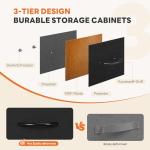 Sweetcrispy 7-Drawer Fabric Storage Dresser - Black