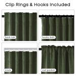 Dark Olive Green Curtains for Living Room 96 Inch Length,Moody Academia Window Treatments Thermal Room Darkening Linen Blackout Curtain Drapes 96 Inches Long,2 Panel Set