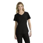 Skechers by BARCO Vitality Electra Classic Fit Scrub Top for Women – Black, 3-Pocket Classic V-Neck Top w/ 4-way Stretch – Moisture Wicking, Quick-Shed, Anti-Static – XL, Regular Fit