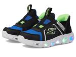 Skechers Kids Boys Hypno-Flash 2.0-Vexlux Sneaker, Black/Blue/Lime, 8, Toddler