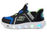 Skechers Kids Boys Hypno-Flash 2.0-Vexlux Sneaker, Black/Blue/Lime, 8, Toddler