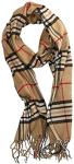 VERONZ Soft Classic Cashmere Feel Winter Scarf, Camel Plaid