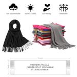 RIIQIICHY Scarfs for Women Winter Black Pashmina Shawls and Wraps for Evening Dresses Warm Large Scarves Wedding Shawl