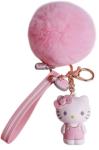 PaPiJoJo Cute Keychains for Women/Girls, Kawaii Pom Pom Fuzzy Key Chain Accessories Wristlet Cartoon Keychain for Backpack Car Keys (Pink208)