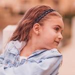 FROG SAC 6 Glitter Headbands for Girls, Adjustable Non Slip Thin Elastic Hair Bands for Kids, Stretch Heart Zig Zag Girl Hair Accessories, Sparkly Headband, Head Band Hairband (Multicolor 1, Kids)