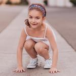 FROG SAC 6 Glitter Headbands for Girls, Adjustable Non Slip Thin Elastic Hair Bands for Kids, Stretch Heart Zig Zag Girl Hair Accessories, Sparkly Headband, Head Band Hairband (Multicolor 1, Kids)