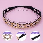 FROG SAC 6 Glitter Headbands for Girls, Adjustable Non Slip Thin Elastic Hair Bands for Kids, Stretch Heart Zig Zag Girl Hair Accessories, Sparkly Headband, Head Band Hairband (Multicolor 1, Kids)