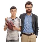 VULETO Football Cross Necklace for Boys Men, Football Accessories Gear Stuff Party Favors Pendant Chain Christian Religious Valentines Easter Christmas Jewelry Gifts for Son Kids Teenage Teen Age 8-12 Coach Team Black