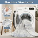 Lbris Washable Rugs 8x10 Area Rugs for Living Room- Modern Abstract Rugs for Bedroom,Dining Room, Large Soft Low Pile Carpet with Non Slip Rubber Backing,Neutral Accent Rug for Nursery Home Office