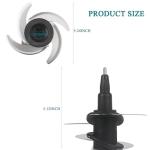 4 Point Blender Blade Replacement Parts For Ninja 64OZ 72OZ Food Processor Bowl Chopping Blade 319KKU770 Compatible With Ninja 8-Cup 9-Cup Pitcher CT682SP BL681A BL682 BL770 BL770AMZ BL772 BL910