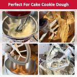 Flex Edge Beater for KitchenAid 4.5/5 Qt Tilt-Head Stand Mixer – Auto-Scrape Silicone Paddle, Dishwasher Safe, Flexible Silicone Edges Bowl Scraper For Kitchen Aid Accessories and Attachments (Grey)