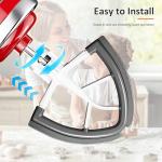 Flex Edge Beater for KitchenAid 4.5/5 Qt Tilt-Head Stand Mixer – Auto-Scrape Silicone Paddle, Dishwasher Safe, Flexible Silicone Edges Bowl Scraper For Kitchen Aid Accessories and Attachments (Grey)