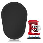 Bamboo Mixer Slider for Kitchen Aid 5-8 Qt Bowl Lift Stand Mixer, Kitchen Appliance sliding mat Countertop Storage Attachments, Mixer Accessories Sliding Tray Moving Board for Kitchen Aid (Black)
