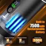 Zordin Portable Battery Espresso Coffee Maker for Travel, 20 bar Mini Car Espresso Machines, 3-in-1 Self-Heating Electric Espresso Maker, USB-C Ground Coffee & Capsule Pod(Ns&DG) RV, Hiking, Office