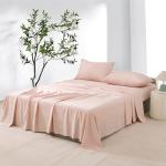 NATUREFIELD Bed Sheets Set Queen Size (4pc), 100% Rayon Derived from Bamboo, Cooling Sheets with Fitted Deep Pockets, Hotel Luxury Bedding Sheets & Pillowcases