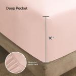 NATUREFIELD Bed Sheets Set Queen Size (4pc), 100% Rayon Derived from Bamboo, Cooling Sheets with Fitted Deep Pockets, Hotel Luxury Bedding Sheets & Pillowcases