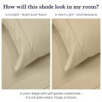 California Design Den Queen Sheet Set - Soft 400 Thread Count Sateen, Natural 100% Cotton Sheets with Deep Pockets, Cooling and Durable Bedding Set - Beige (Golden Tone)