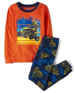 The Children's Place,Boys,100% Cotton Long Sleeve Top and Pants, 2 Piece Pajama Set,ATV Wheeler,8