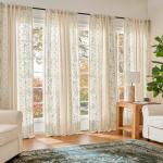 jinchan Winslow Lined Linen Curtains for Bedroom 84 Inches Linen Blended Embroidered Bordered Floral Curtains for Living Room Farmhouse Decor Window Treatments Sage on Beige Drapes 2 Panels