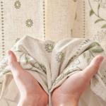 jinchan Winslow Lined Linen Curtains for Bedroom 84 Inches Linen Blended Embroidered Bordered Floral Curtains for Living Room Farmhouse Decor Window Treatments Sage on Beige Drapes 2 Panels