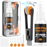 Ordilend Glasses Cleaner Eyeglass Cleaning Kit with 24H Anti Fog Spray for Glasses and Microfiber Cloth, Portable Eyeglass Cleaner Tool Lens Wipes Cleaning kit for Camera Lenses