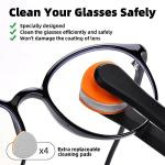 Ordilend Glasses Cleaner Eyeglass Cleaning Kit with 24H Anti Fog Spray for Glasses and Microfiber Cloth, Portable Eyeglass Cleaner Tool Lens Wipes Cleaning kit for Camera Lenses