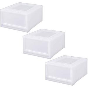 Iris Ohyama MBC-L Storage Case, Natural, Size L, Walk-in Closet, Set of 3