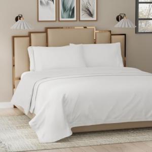 Linen Closet 400 Thread Count 100% Cotton Allergen Pro 4-Piece Sheet Set, Queen, White