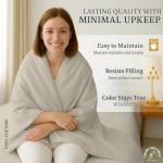 Threads Linen Queen Size 1000 TC 4 Piece Sheet Set 100% Egyptian Cotton Sateen Weave Breathable & Cooling 18" Deep Pocket Hotel Bedding Bed Sheets - 1 Flat, 1 Fitted Sheet & 2 Pillowcases (Ivory)