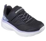 Skechers Kids Boundless Sneaker, Black/Lavender, 2 Little Kid