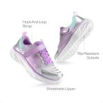 DREAM PAIRS Girls Shoes Sneakers Kids Tennis Shoes Sparkle ColorBurst Lightweight Running Casual Walking Shoes,Size 11 Little Kid,Purple/Silver/Blue,SDRS2405K