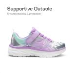 DREAM PAIRS Girls Shoes Sneakers Kids Tennis Shoes Sparkle ColorBurst Lightweight Running Casual Walking Shoes,Size 11 Little Kid,Purple/Silver/Blue,SDRS2405K