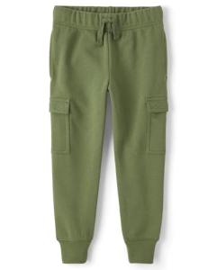 The Children's Place,Boys,Active Fleece Jogger Pants,Olive Cargo,Medium