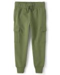 The Children's Place,Boys,Active Fleece Jogger Pants,Olive Cargo,Medium