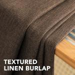 H.VERSAILTEX Linen Blackout Curtain 63 Inches Long for Bedroom/Living Room Thermal Insulated Grommet Linen Curtain Drapes Primitive Textured Burlap Effect Window Drapes 1 Panel - Heather Cocoa Brown