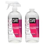 Better Life All Purpose Cleaner - Multipurpose Home and Kitchen Cleaning Spray for Glass, Countertops, Appliances, Upholstery- Multi-surface Spray Cleaner - Currant and Citrus, 32oz (Pack of 2)