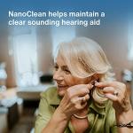 NanoClean All-in-1 Hearing Aid Cleaning Kit - 1 Pack of 20 Ready-to-Use Strands - Gentle & Effective Hearing Aid Cleaning Brush Thread-Fine Instrument Cleaners, Earbud Cleaner, Hearing Aid Accessories