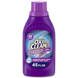 OxiClean Odor Blasters Odor and Stain Remover Liquid Laundry Additive, Water-Activated Laundry Stain Remover, 45 fl oz