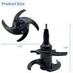 Blender Dough Blade Replacement for Ninja 64-oz 72-oz Food Processor Bowl Combo Dough Hook 320KKU770 for Ninja 8-Cup 9-Cup Pitcher CT682SP BL681A BL682 BL770 BL770AMZ BL910 BN600 BN601 BN800 BN801